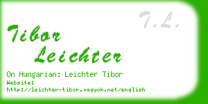 tibor leichter business card